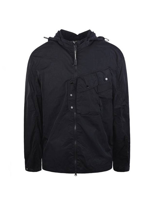 Men's Chrome R Goggles Hooded Jacket Navy - CP COMPANY - BALAAN 1