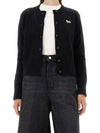 Baby Fox Patch Wool Cardigan Black - MAISON KITSUNE - BALAAN 2