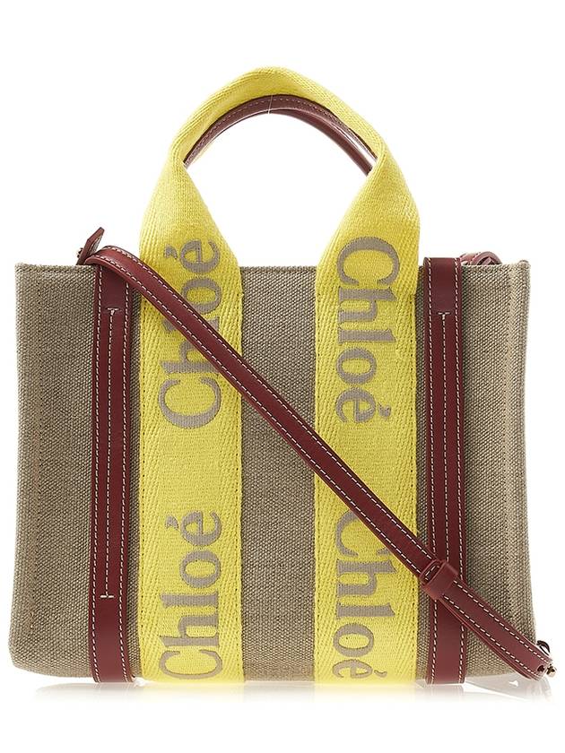 Woody Logo Small Tote Bag Yellow - CHLOE - BALAAN 2