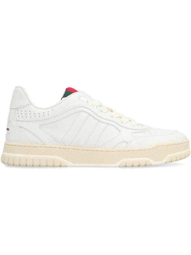 Re Web Leather Low Top Sneakers White - GUCCI - BALAAN 3