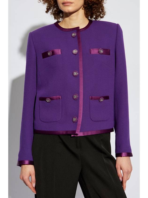 Dolce & Gabbana Wool Blazer, Women's, Purple - DOLCE&GABBANA - BALAAN 3