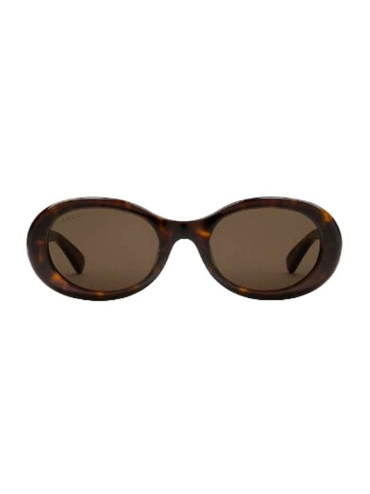 Low Nose Bridge Round Sunglasses Dark Tortoiseshell - GUCCI - BALAAN 1