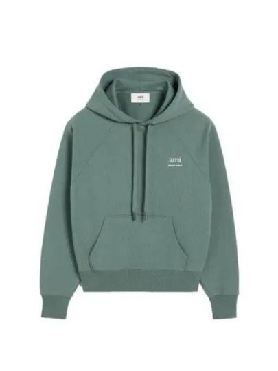 Logo Print Hoodie Green - AMI - BALAAN 2