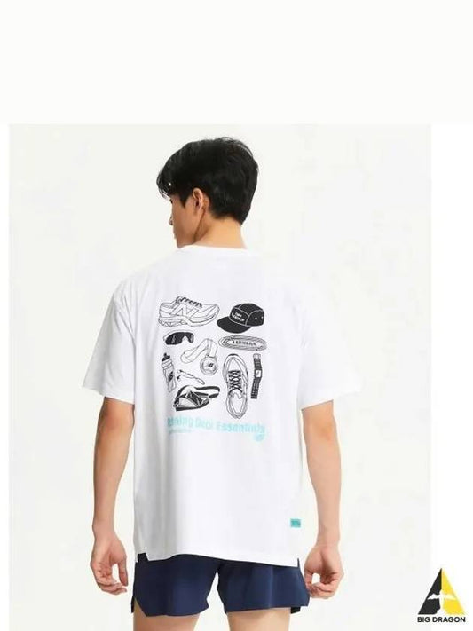 NBNEE32703 UNI FROZEN Running Pictogram Short Sleeve T shirt white - NEW BALANCE - BALAAN 1