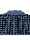 Men s houndstooth pattern full open knit vest 2104GXVR NAVY - BLACK&WHITE - BALAAN 5