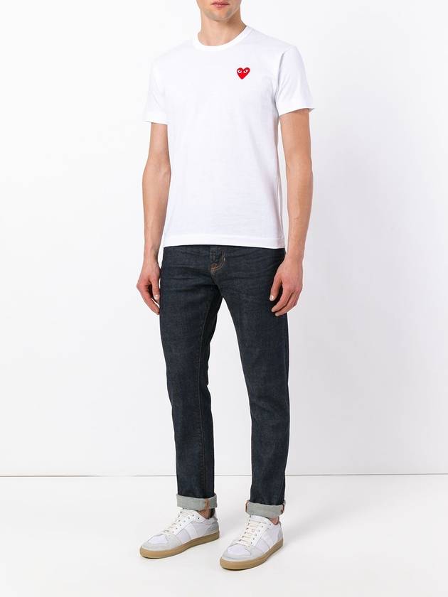 Play Red Heart Waffen Short Sleeve T-Shirt White P1 T108 2 - COMME DES GARCONS - BALAAN 4