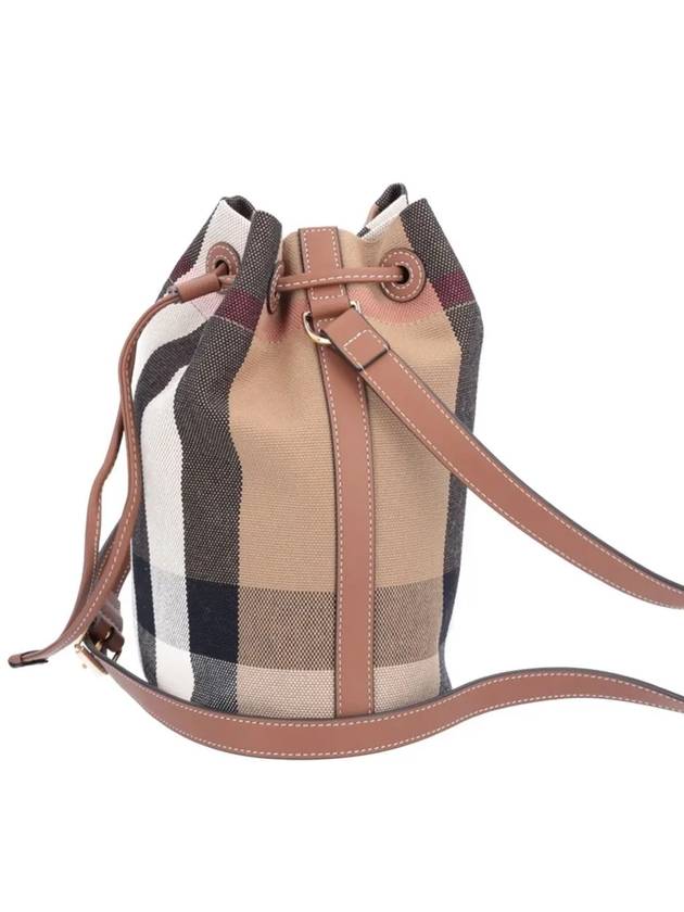 Check Small Bucket Bag Brown - BURBERRY - BALAAN 3