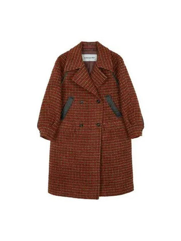 for WOMEN New Prato Puff Sleeve Coat awa497w ORANGEBROWN - ANDERSSON BELL - BALAAN 1