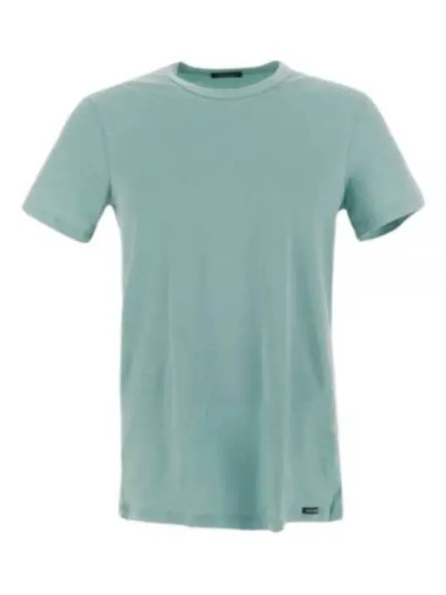Cotton Crew Neck Short Sleeve T-Shirt Green - TOM FORD - BALAAN 2