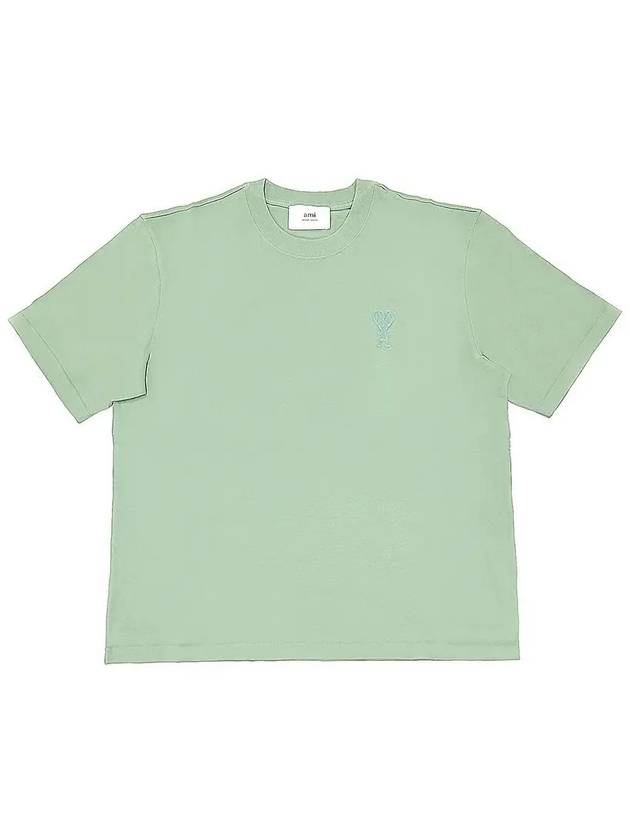 De Coeur Organic Cotton Jersey TShirt Green Jade 231482M213035 - AMI - BALAAN 1