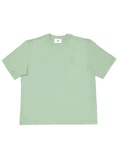 De Coeur Organic Cotton Jersey TShirt Green Jade 231482M213035 - AMI - BALAAN 1