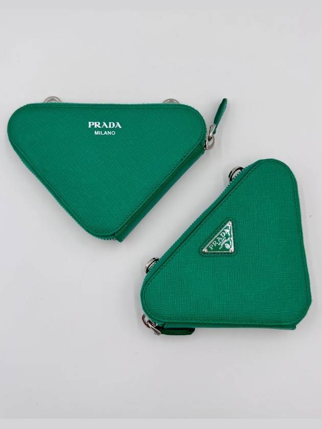 Saffiano Triangle Mini Pouch 1NR015 - PRADA - BALAAN 6