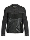 L Leopol Panelled Leather Jacket Black - DIESEL - BALAAN 2