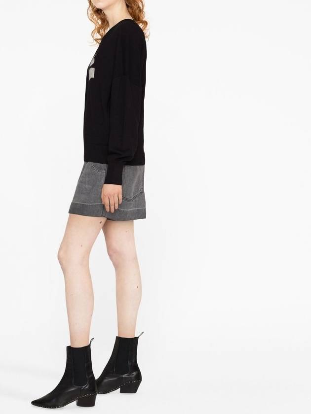 Marisans Crew Neck Wool Knit Top Black - ISABEL MARANT - BALAAN 4