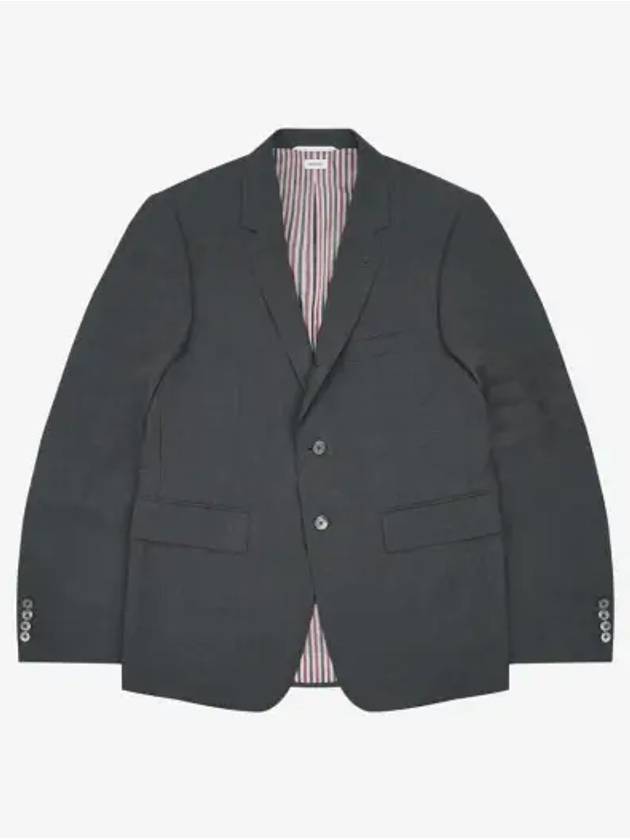 Plain Weave Suiting 4 Bar Classic Sport Jacket Dark Grey - THOM BROWNE - BALAAN 3