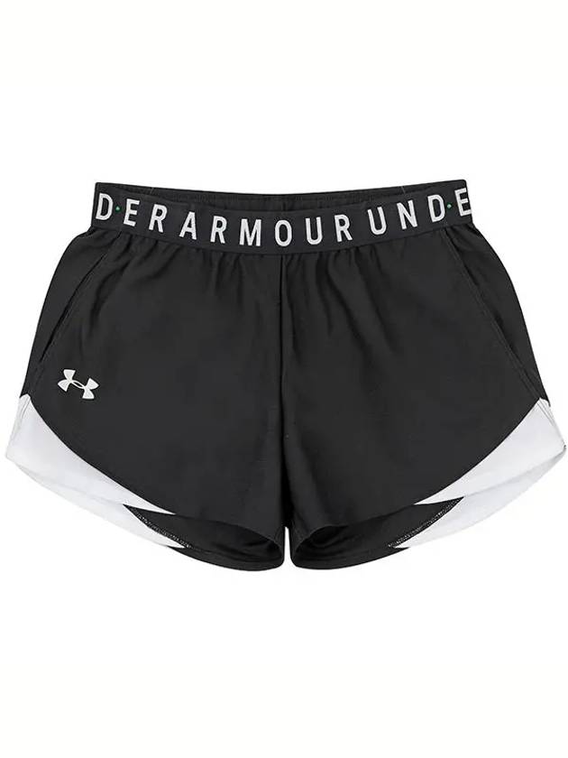 Women's Play Up 3 0 Shorts White Black - UNDER ARMOUR - BALAAN 3