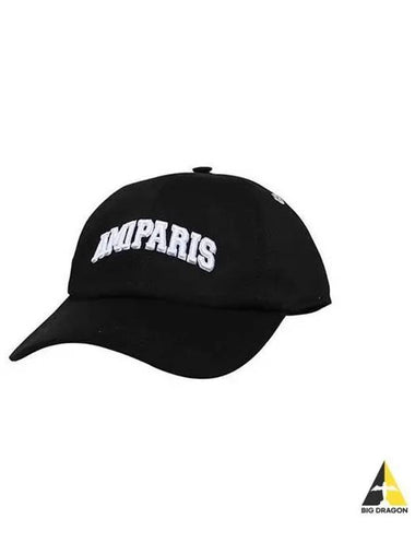 Paris logo embroidered ball cap black UCP206 CO0020 - AMI - BALAAN 1