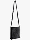 Intrecciato Flat Loop Small Cross Bag Black - BOTTEGA VENETA - BALAAN 4