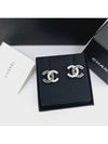 CC logo half earrings black silver AB8981 - CHANEL - BALAAN 9