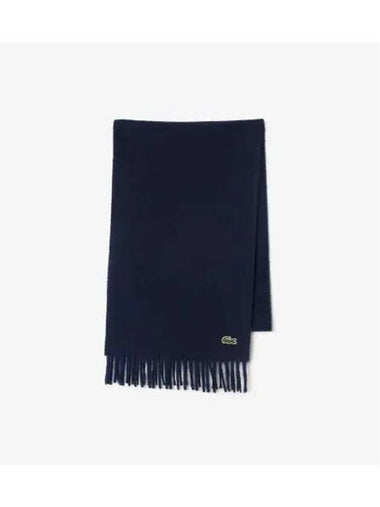 Wool cash blend basic muffler navy - LACOSTE - BALAAN 1