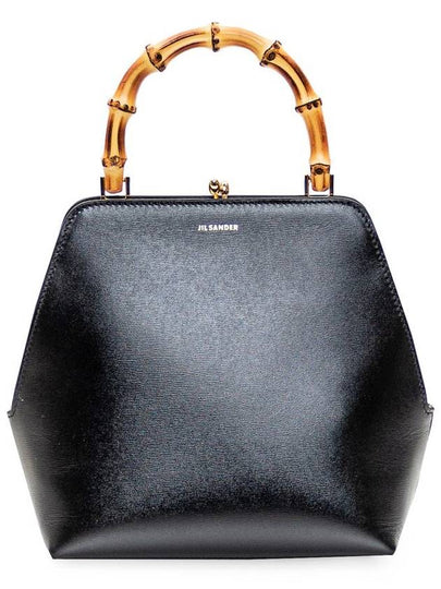 Goji Frame Square Calf Leather Tote Bag Black - JIL SANDER - BALAAN 2