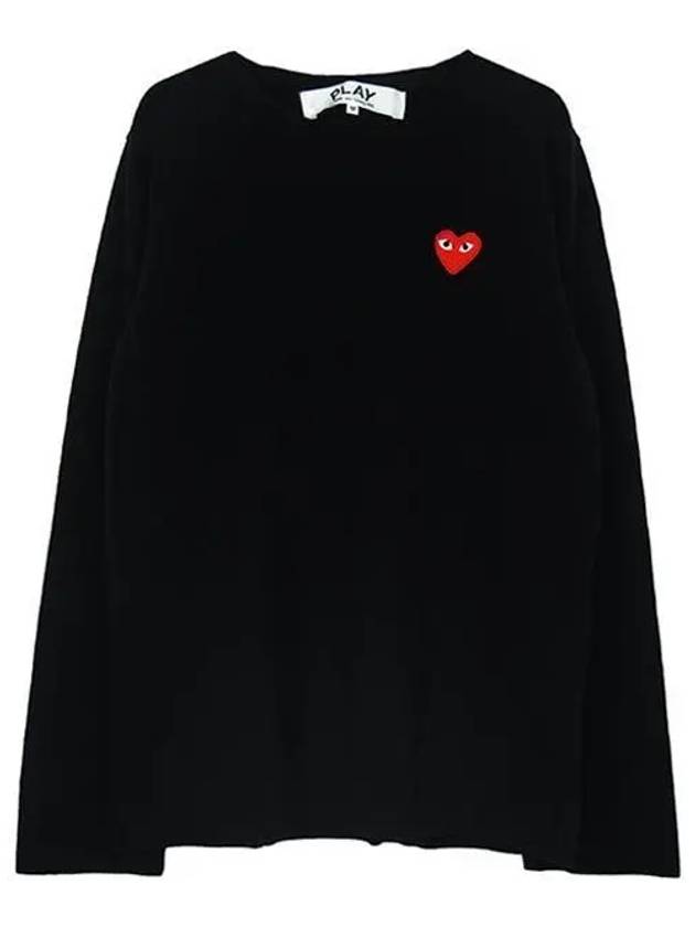 Red Heart Crew Neck Knit Top P1 N068 1 Black - COMME DES GARCONS - BALAAN 2