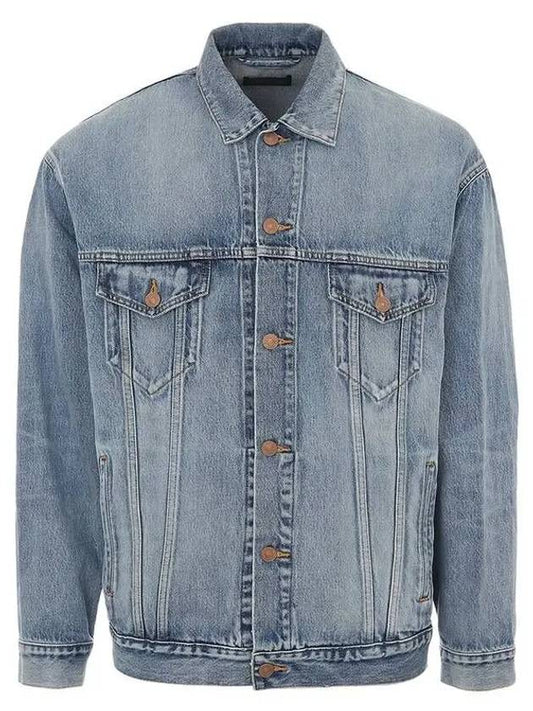 back spray logo denim jacket blue - BALENCIAGA - BALAAN 2