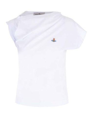 Women's Embroidered Logo Sleeveless White - VIVIENNE WESTWOOD - BALAAN 1