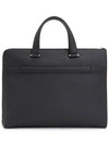 Gancini Business Leather Briefcase Black - SALVATORE FERRAGAMO - BALAAN 4