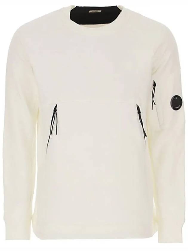 Lens Wappen Crew Neck Sweatshirt White - CP COMPANY - BALAAN 2