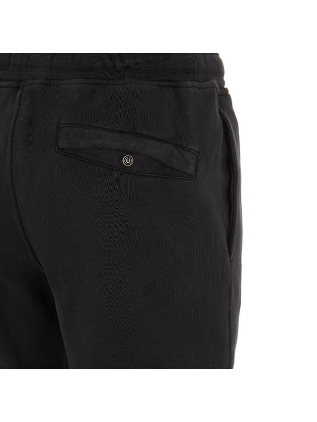 Wappen Patch Cotton Fleece Track Pants Black - STONE ISLAND - BALAAN.