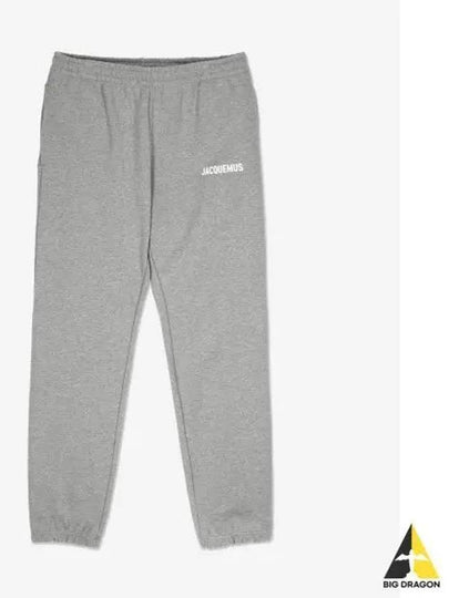 Le Jogging Logo Print Cotton Track Pants Grey - JACQUEMUS - BALAAN 2