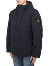 Techno Fabric Hooded Jacket Navy - STONE ISLAND - BALAAN 4