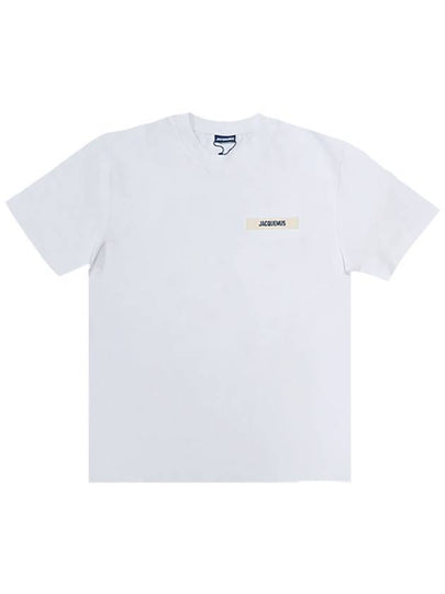 Le Gros Grain Logo Short Sleeve T-Shirt White - JACQUEMUS - BALAAN 2