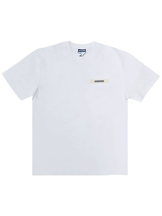 Le Gros Grain Logo Short Sleeve T-Shirt White - JACQUEMUS - BALAAN 2