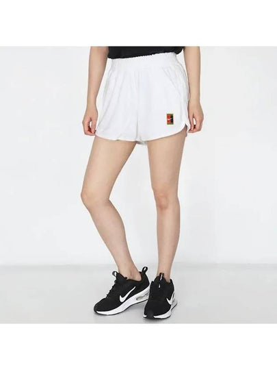 Court Heritage Mid-Rise French Terry Tennis Shorts White - NIKE - BALAAN 2