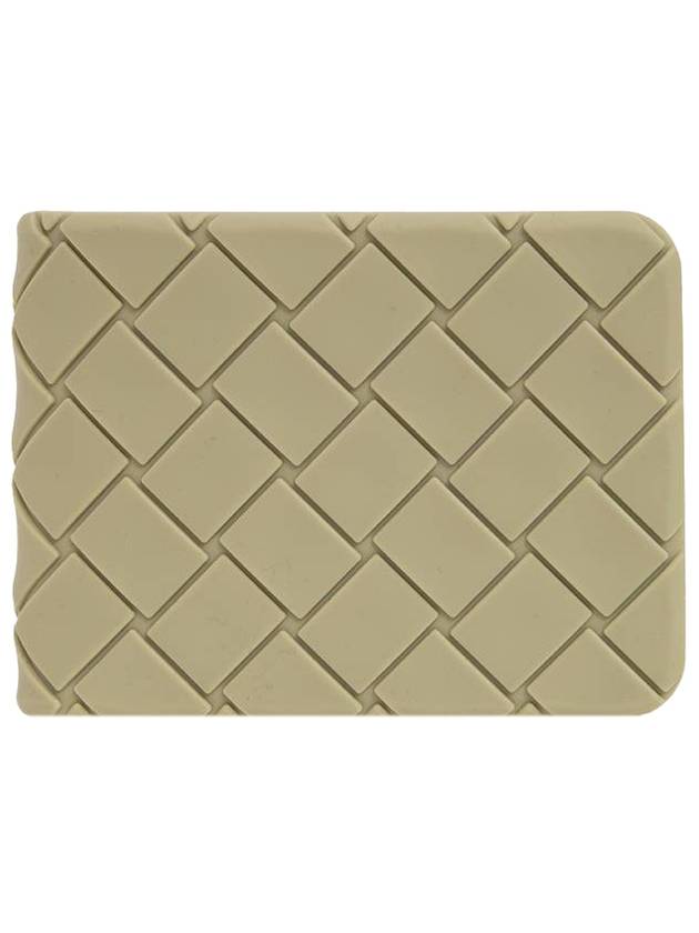 Intrecciato Rubber Half Wallet Light Khaki - BOTTEGA VENETA - BALAAN 1