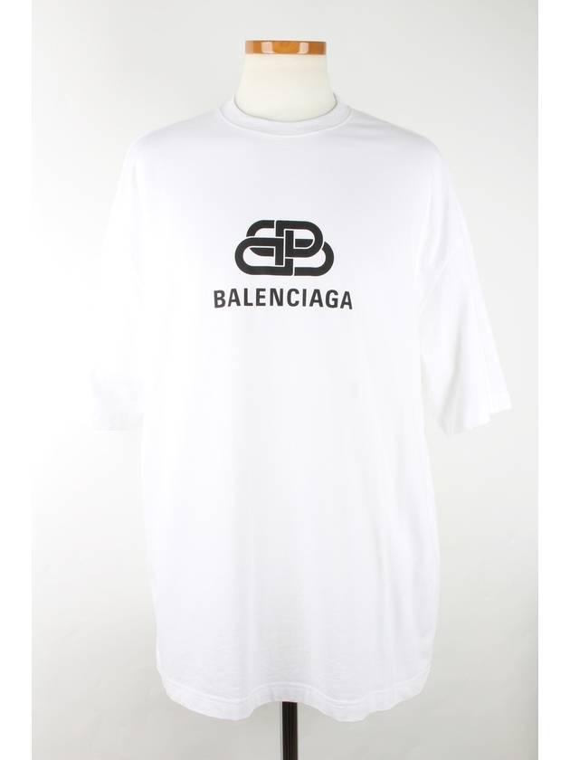 BB Logo Short Sleeve T Shirt White S - BALENCIAGA - BALAAN 2