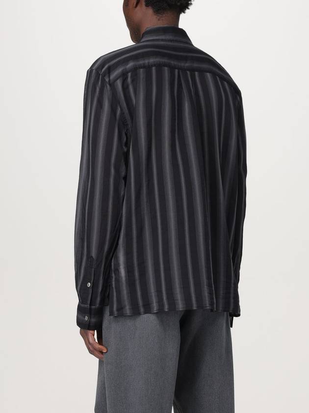 Adorn Stripe Sheer Cotton Silk Long Sleeve Shirt Black - OUR LEGACY - BALAAN 4