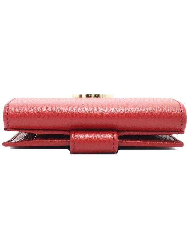 Gucci 615525 Red leather interlocking GG flap bi fold wallet - GUCCI - BALAAN 6