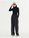 MET slit wide slacks black - METAPHER - BALAAN 5