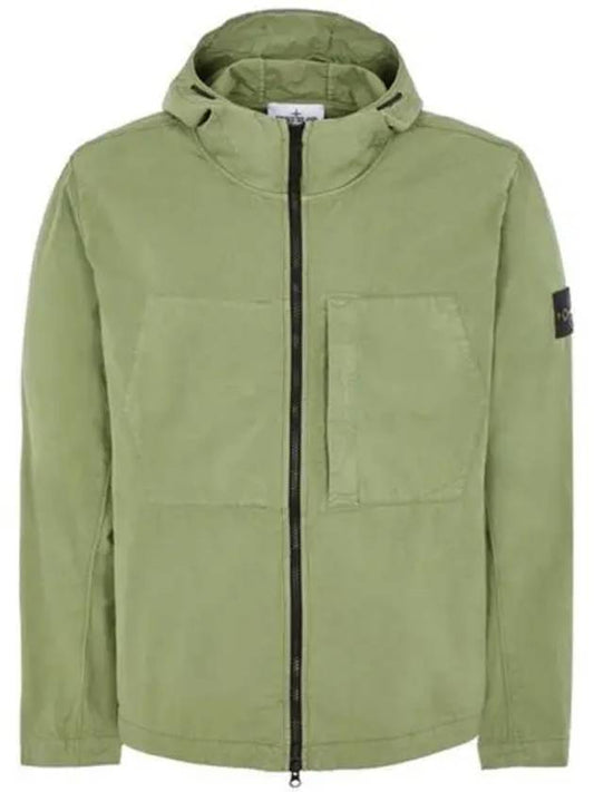 Men's Waffen Patch Supima Cotton Hooded Jacket Khaki - STONE ISLAND - BALAAN 2