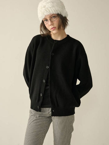 Herrash Round Neck Cardigan Black W - KINETO - BALAAN 1