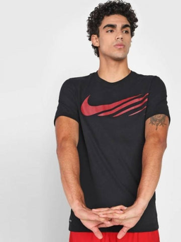 01DA1763010Swoosh graphic tshirtblack - NIKE - BALAAN 1