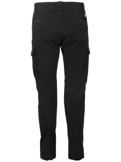 Stretch Satin Cargo Straight Pants Black - CP COMPANY - BALAAN 2