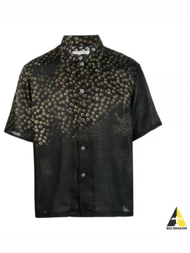 Floral Print Short Sleeve Shirt Black - OUR LEGACY - BALAAN 2