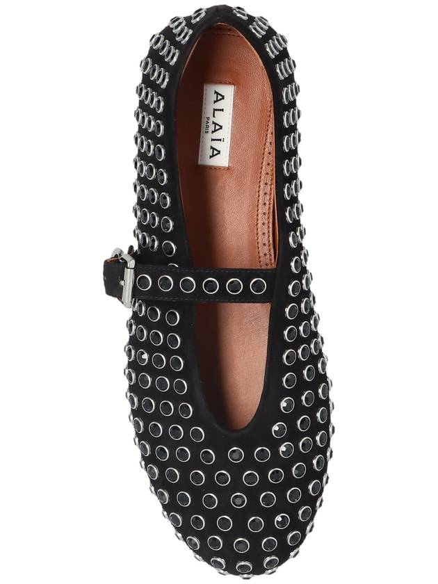 Alaïa Ballet Flats With Decorative Finish, Women's, Black - ALAIA - BALAAN 6