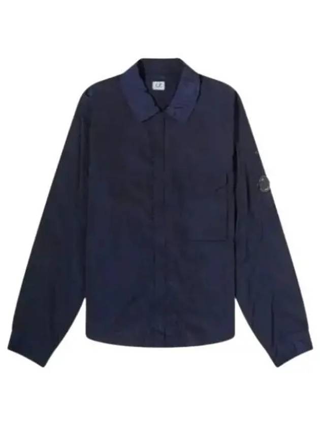 Chrome-R Zip-Up Over Long Sleeve Shirt Navy - CP COMPANY - BALAAN 2