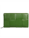 Intrecciato Zipper Around Medium Wallet Avocardo Green - BOTTEGA VENETA - BALAAN 2