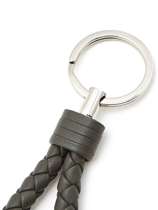 Intrecciato Leather Key Holder Grey - BOTTEGA VENETA - BALAAN 6